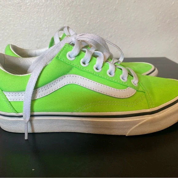 Neon green vans in perfect condition only worn once and are like new :) - Picture 6 of 11